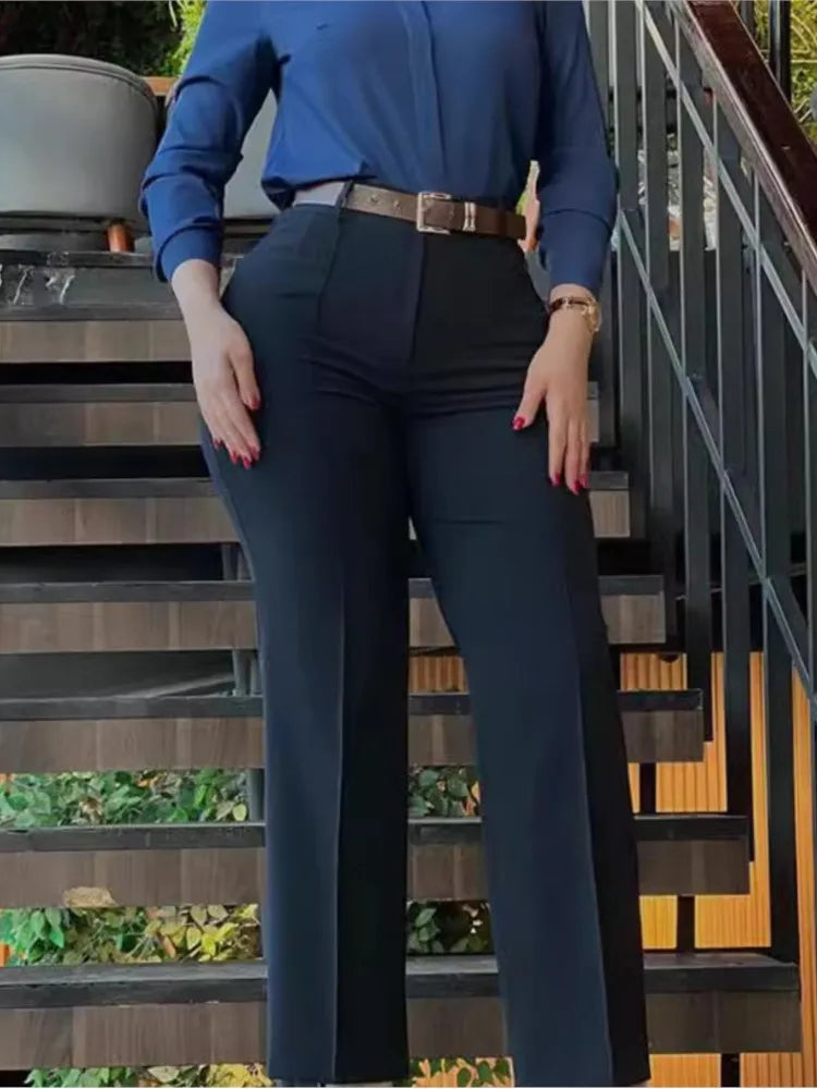Women's High Waist Straight Leg Work Pants