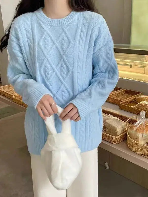 Women's Knitwear Autumn Winter Twist Sweater