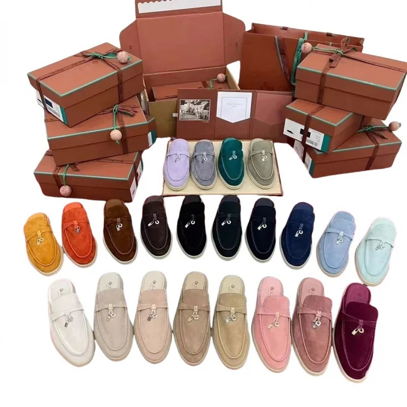Women's loafers, backless slippers, spring moccasins