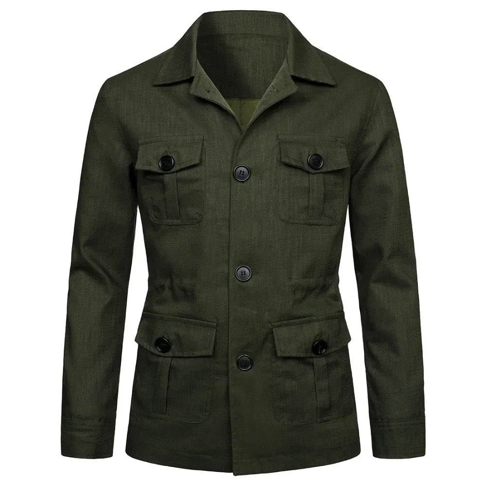 Mens Coats Safari Jacket Linen