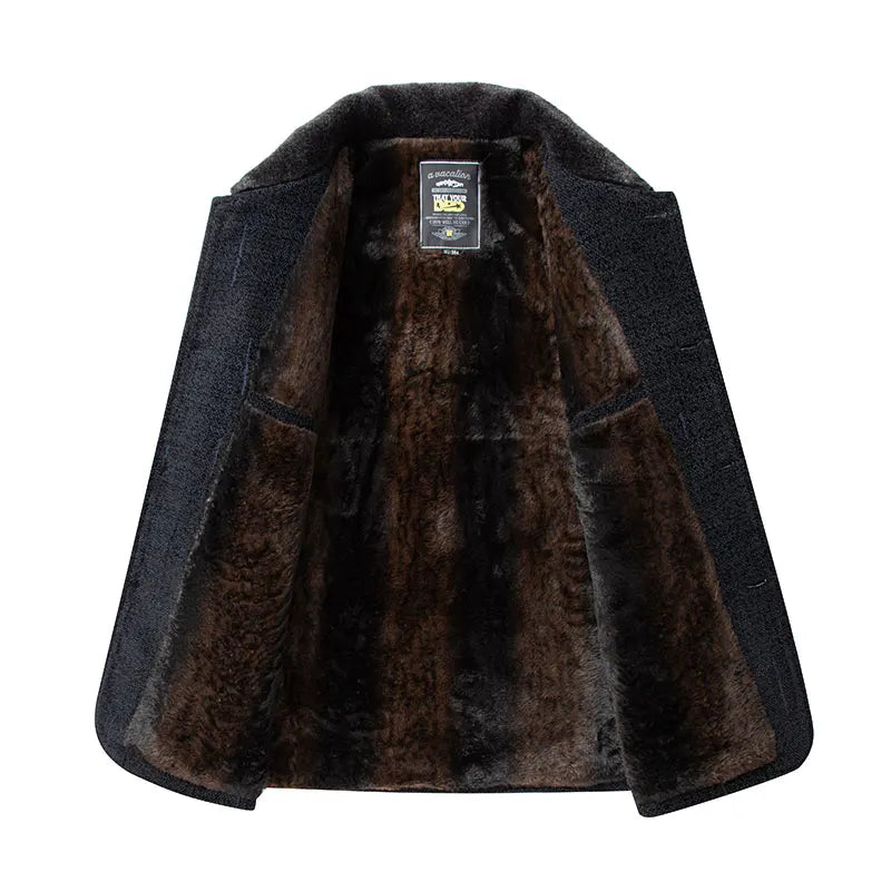 Men Woolen Coats Men's business Casual Trench Coat