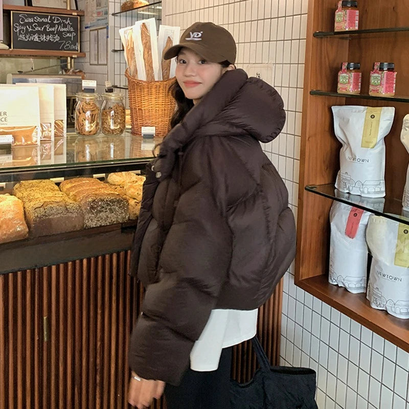 Puff Short Down Cotton Jacket for Women