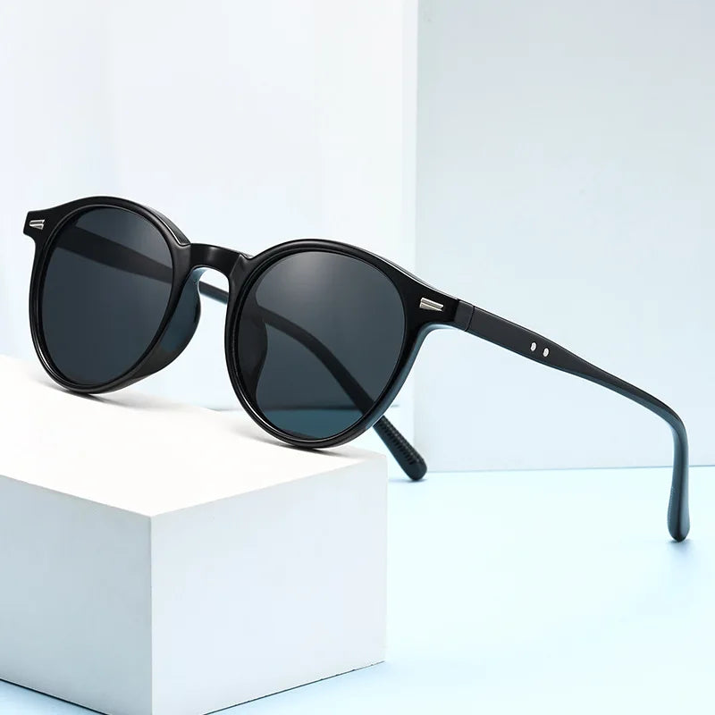 Vintage Round Sunglasses for Women Men Circular Sun Glasses