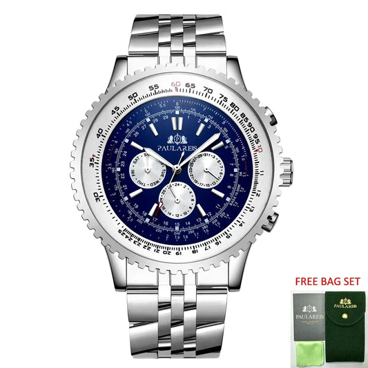 Mechanical Self Wind Leather Fashion Sports 50mm Classic watch