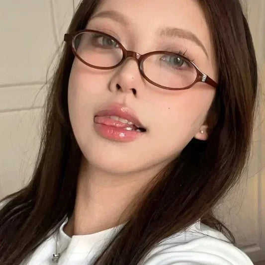 Women Oval Glasses  Blue Light Blocking Eyeglasses