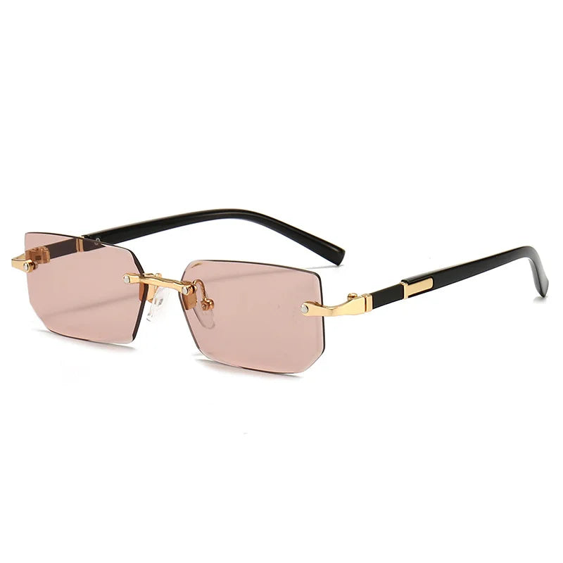 Fashion Rimless Sunglasses Men Women Populare Frameless Sun Glasses