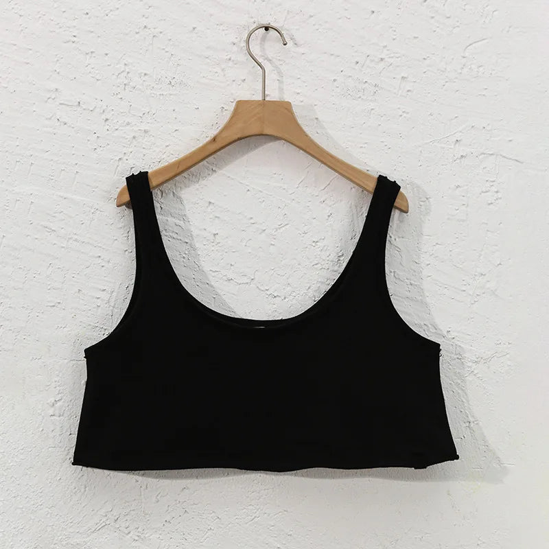 100% Cotton Tank Tops Women Sleeveless  Sexy Cropped Camisole
