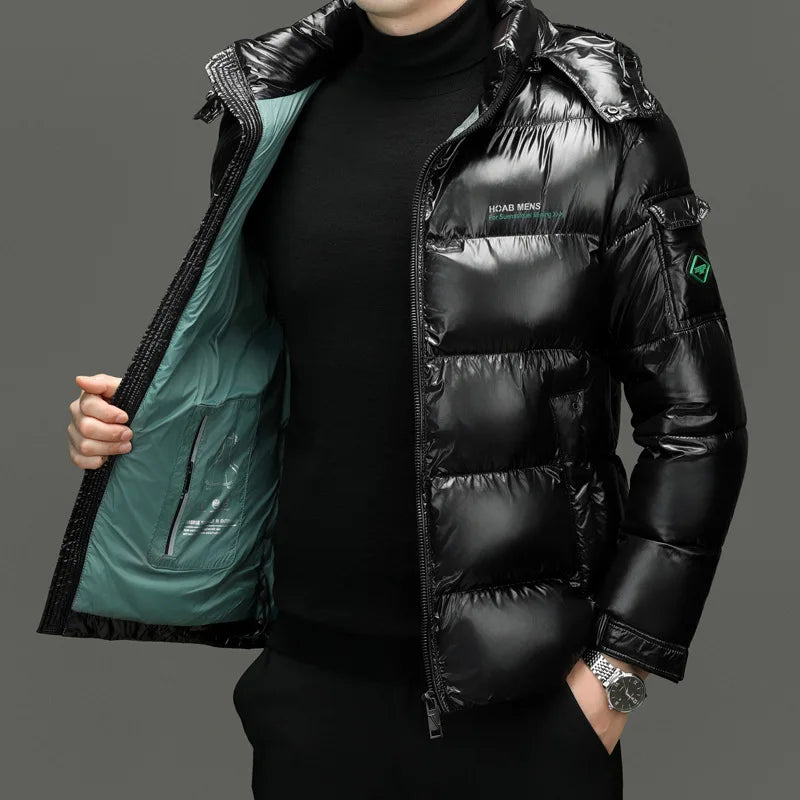 Men Parkas Thicken Warm Coat  Cotton Winter Puffer Jackets