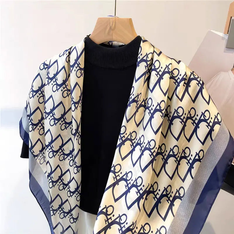 Ladies' Silk imitation Vintage scarf