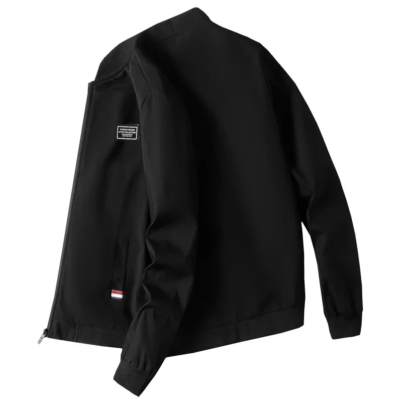 Man Leisure Jacket  Solid Color And Comfortable Zipper Style