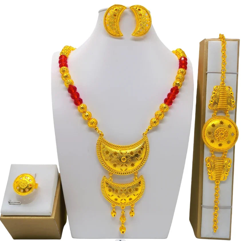 Flower Design Luxury Color Women's Jewelry Set