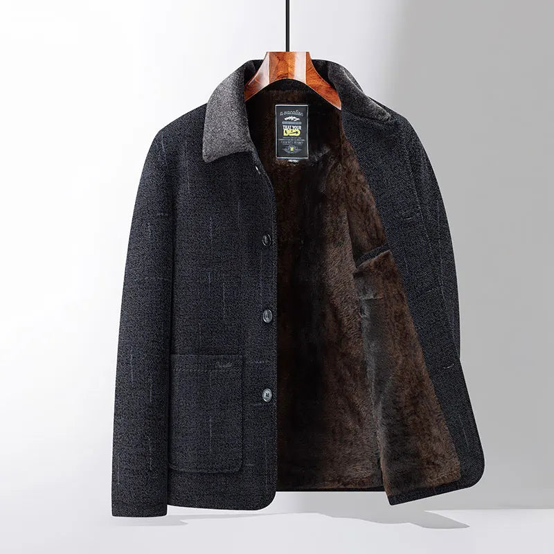 Men Woolen Coats Men's business Casual Trench Coat