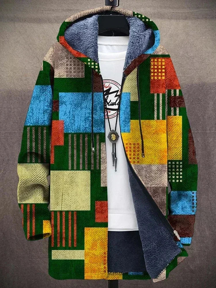 Men Cardigans Coats Gradient Art Colorful