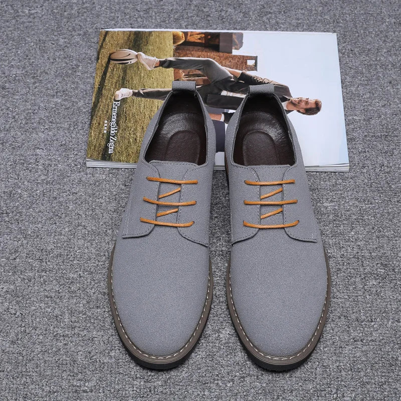 Men Casual Shoes Men's Suede Shoe Lace Up