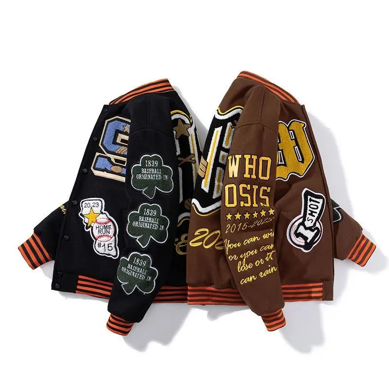 Embroidered Baseball Uniform for Men   Vintage Varsity Jackets Women