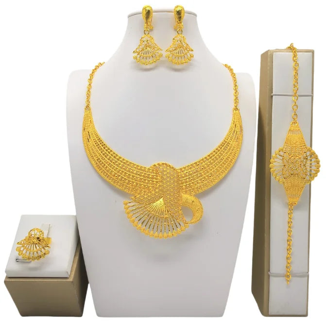 Flower Design Luxury Color Women's Jewelry Set
