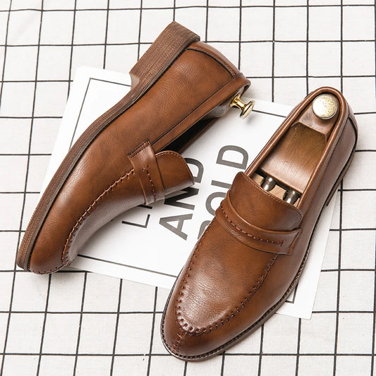 Men's Loafers Business Dress Leather Shoes Men's