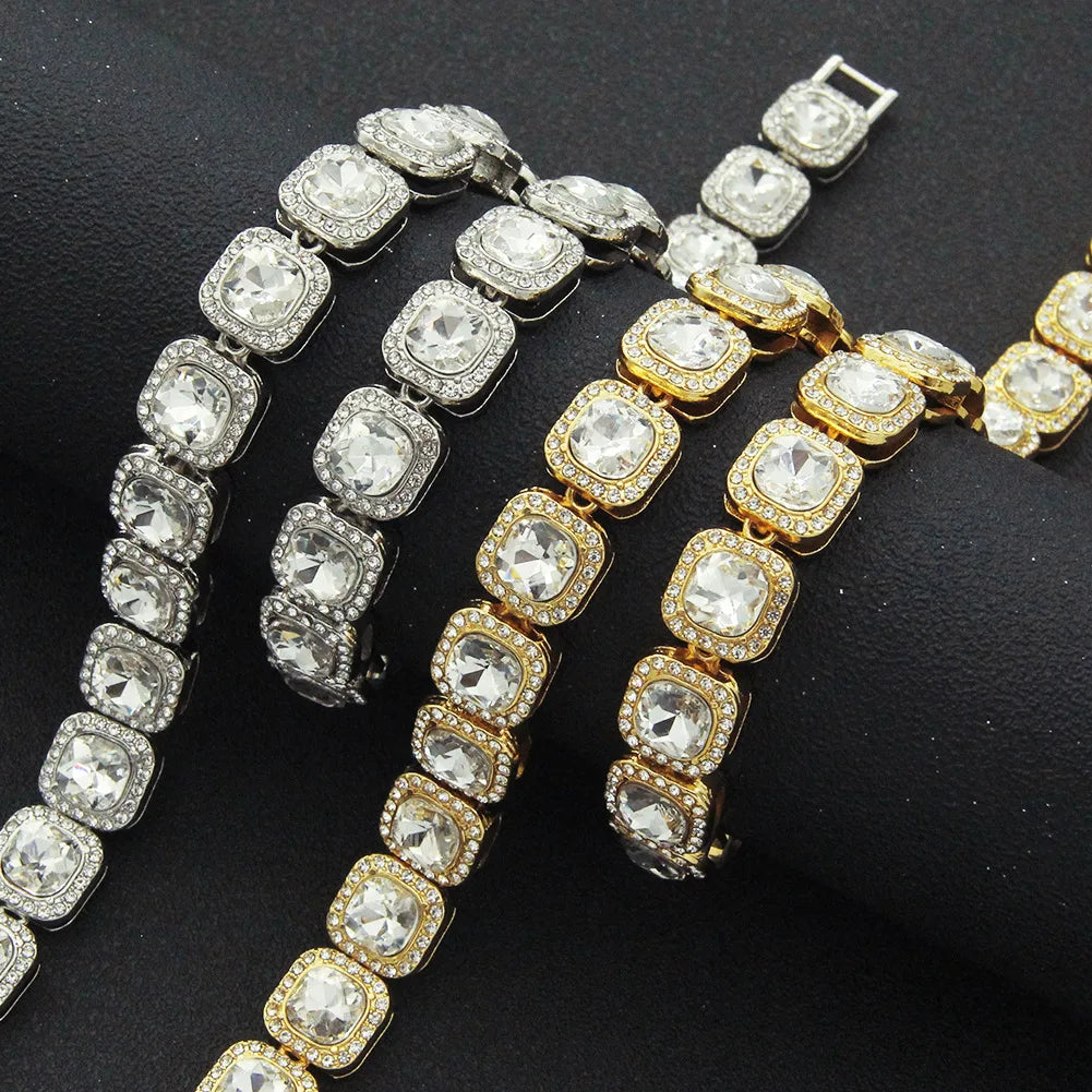Ice Chain Necklace Bracelet For Men Women