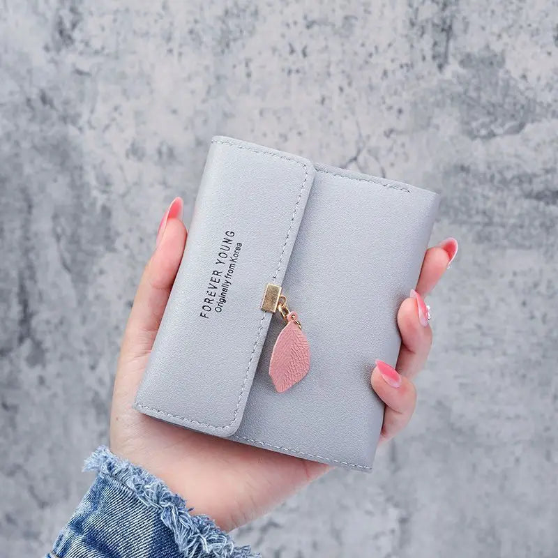 Women Wallet Pu Leather Portable Purse Small Wallet