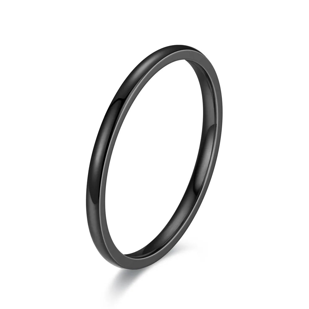 Fashion Charm Jewelry Ring for Men Women Stainless Steel Black Rings