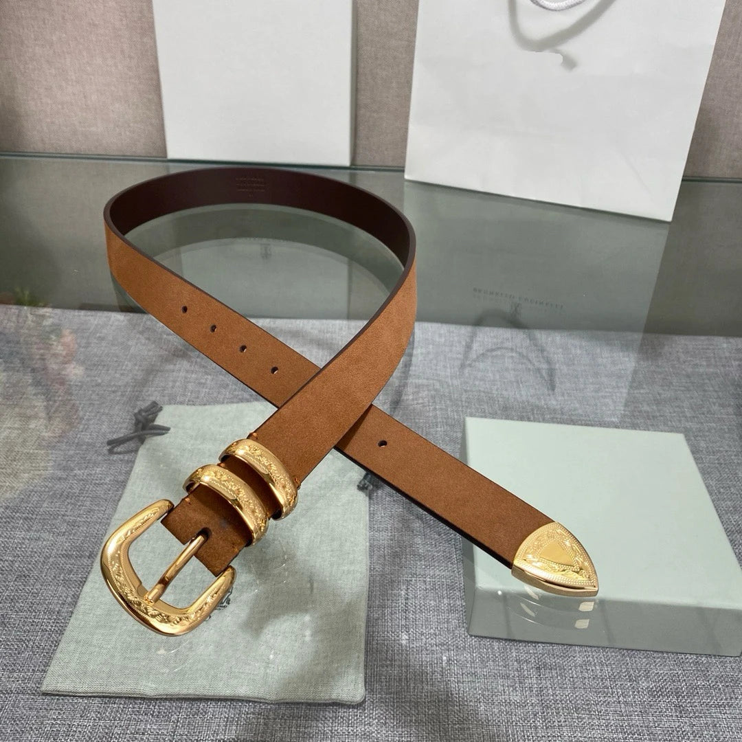 New Luxury Brand Belts for Men Smooth Metal Buckle Male Strap Genuine  belt