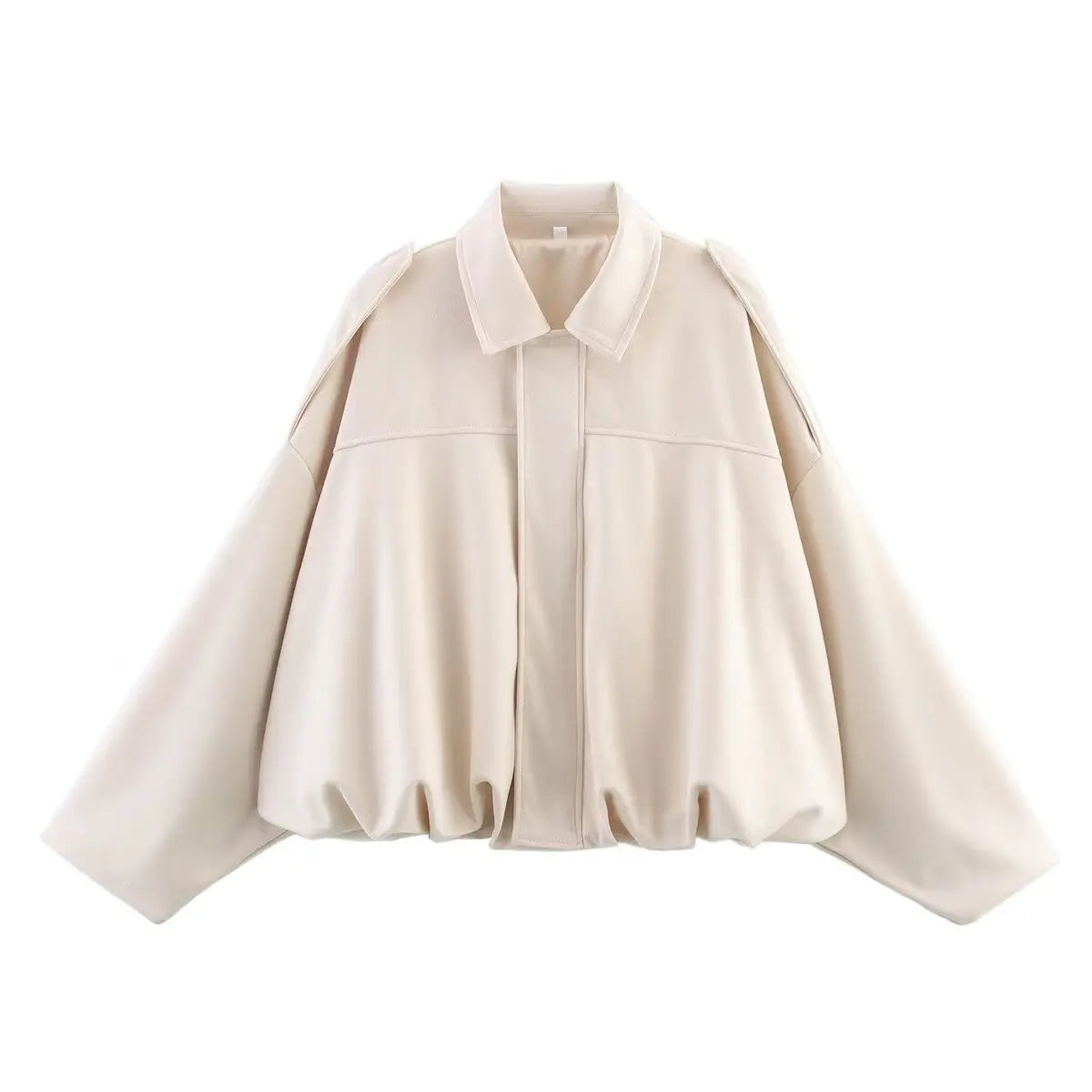 Women's Bomber Jacket Lapel Long Sleeve Zipper Suede Jacket