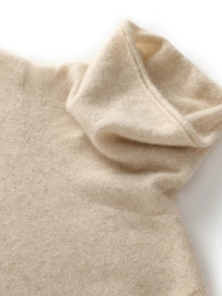 Wool Sleeveless Pullovers Turtleneck Sweater Waistcoat