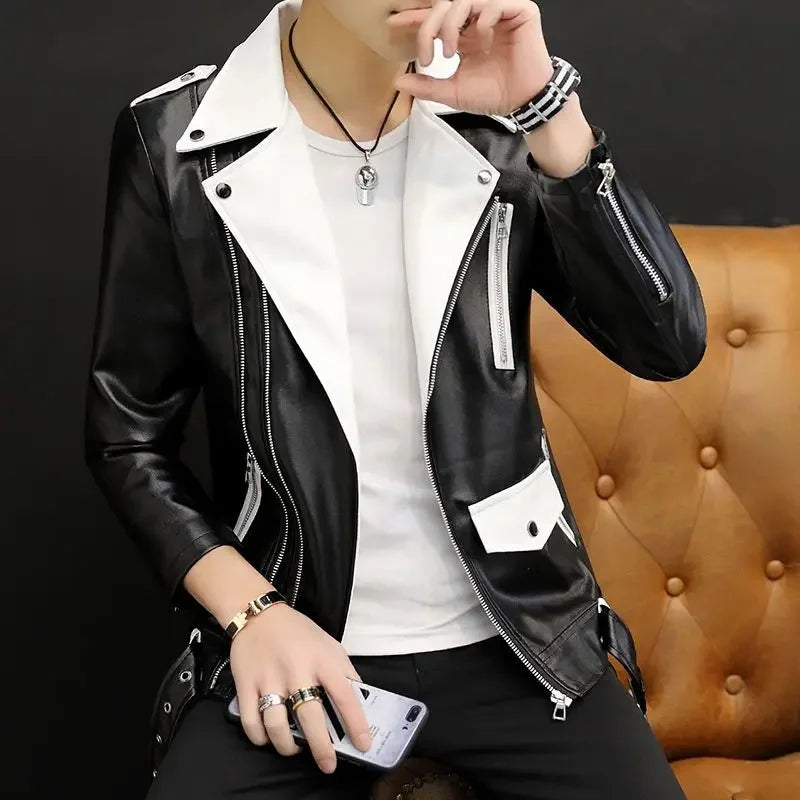 Coats Black Leather Jacket for Men