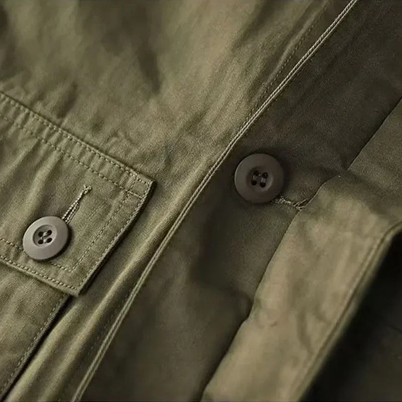 Multi Pocket Cargo Jacket Mens  Vintage Tactical Coats Lapel