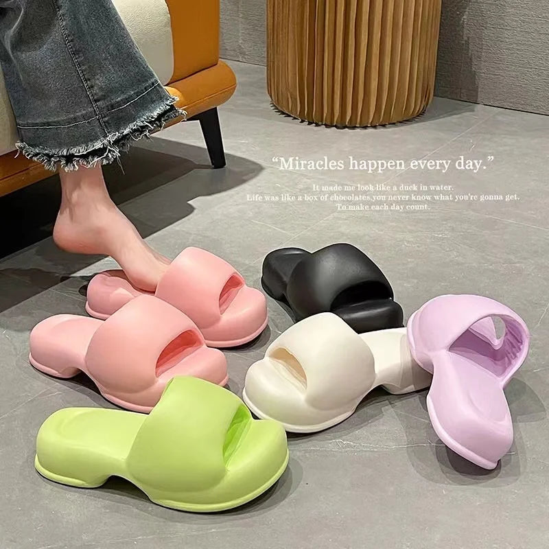 Cloud Slides Pillow Slippers Non-Slip Bathroom Shower Sandals