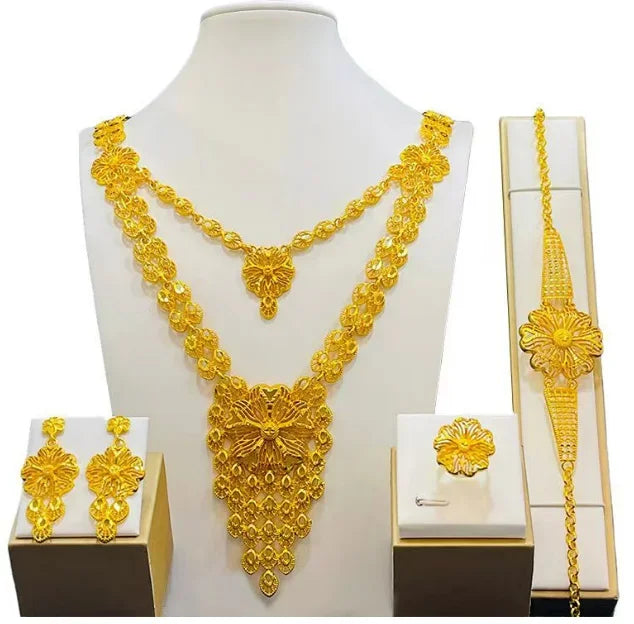 Flower Design Luxury Color Women's Jewelry Set