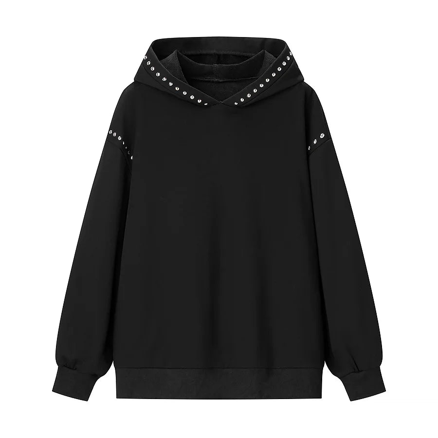 HH Woman Fashion Casual Hooded Sweatshirt Long Sleeves