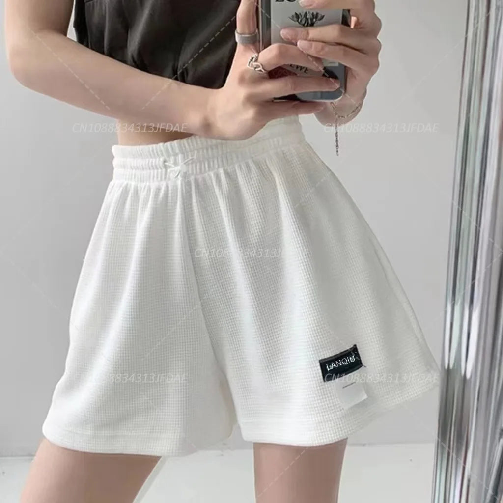 Women's  High Waisted  Loose Bottoms Casual Aesthetic Elastics Shorts