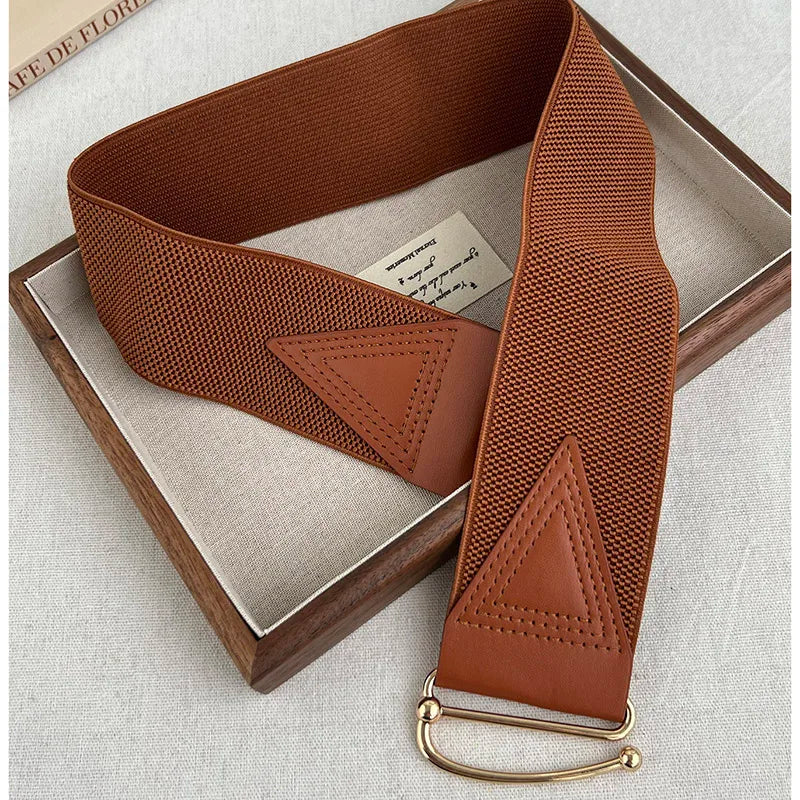 Women's belt with elastic waistband