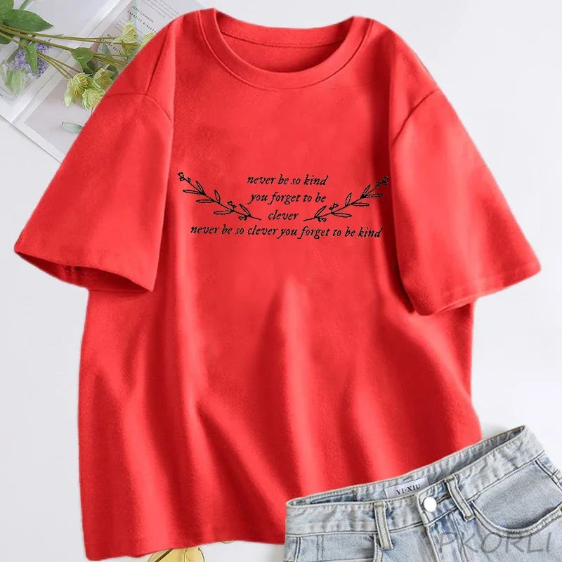 Women's  T Shirt  Cotton Short Sleeve  Streetwear