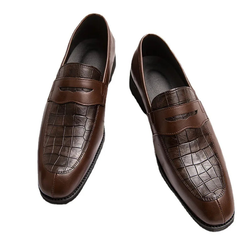 Men Casual Shoes Leather Loafers Office Dress Shoes for Men