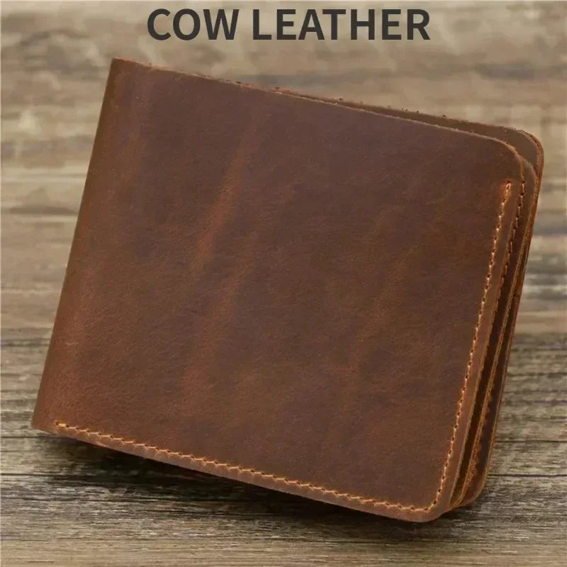 Leather Men's Wallets with Coin Pocket