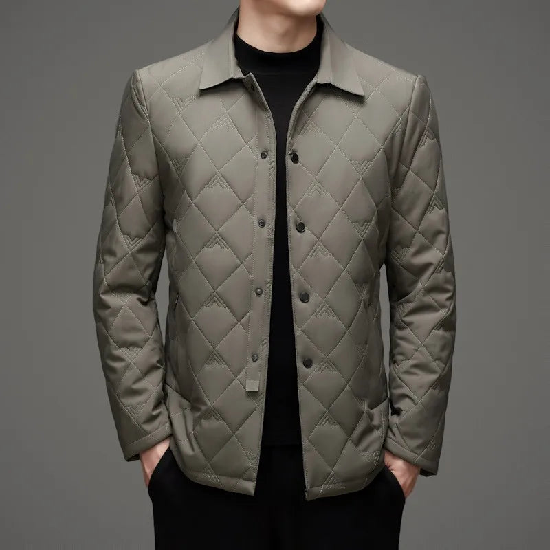 Business Men's Stand Collar Warm Puffer Coat