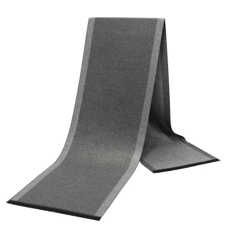 Cashmere Shawl Luxury Brand Scarf Soft Keep Warm Outdoor Grey Knit Neckerchief