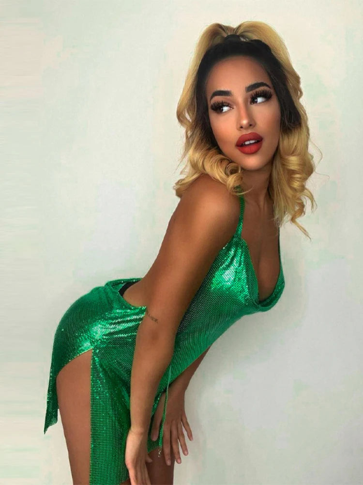 Short Dress with Hanging Neck Backless Dress