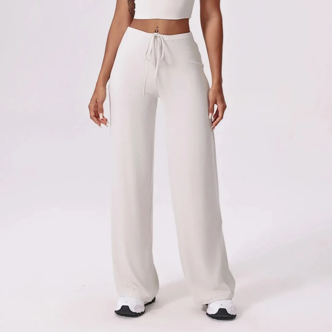 Women's Wide-leg Loose Yoga Pants High Waist Hip Lift Breathable Sports Flared Trousers