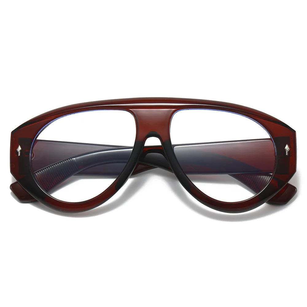 Women's Vintage Oversize Square Computer Glasses Anti-Blue Light