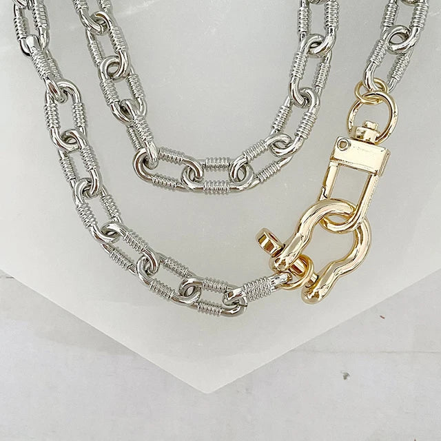 Vintage Round Charm Layered Necklace Women's Jewelry