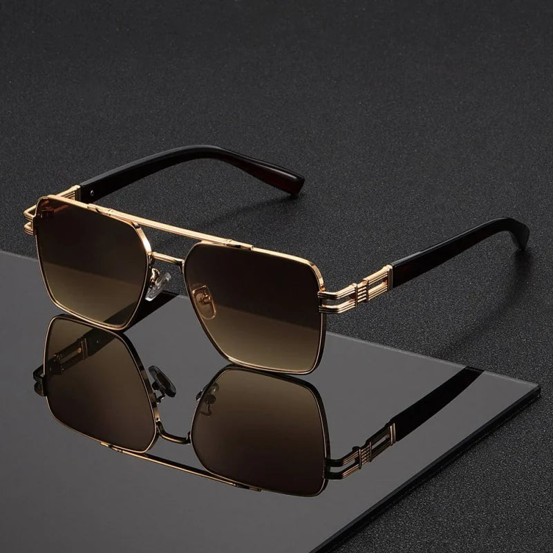 1PC, double beam glasses, fashionable cut-out temples, oversized ultra-light frames