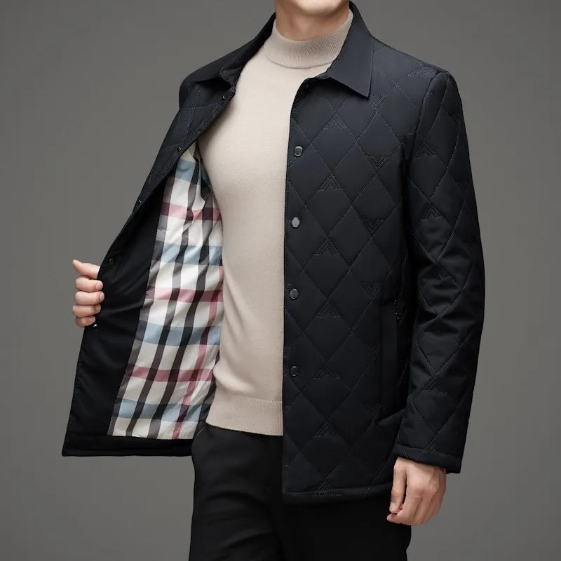 Business Men's Stand Collar Warm Puffer Coat