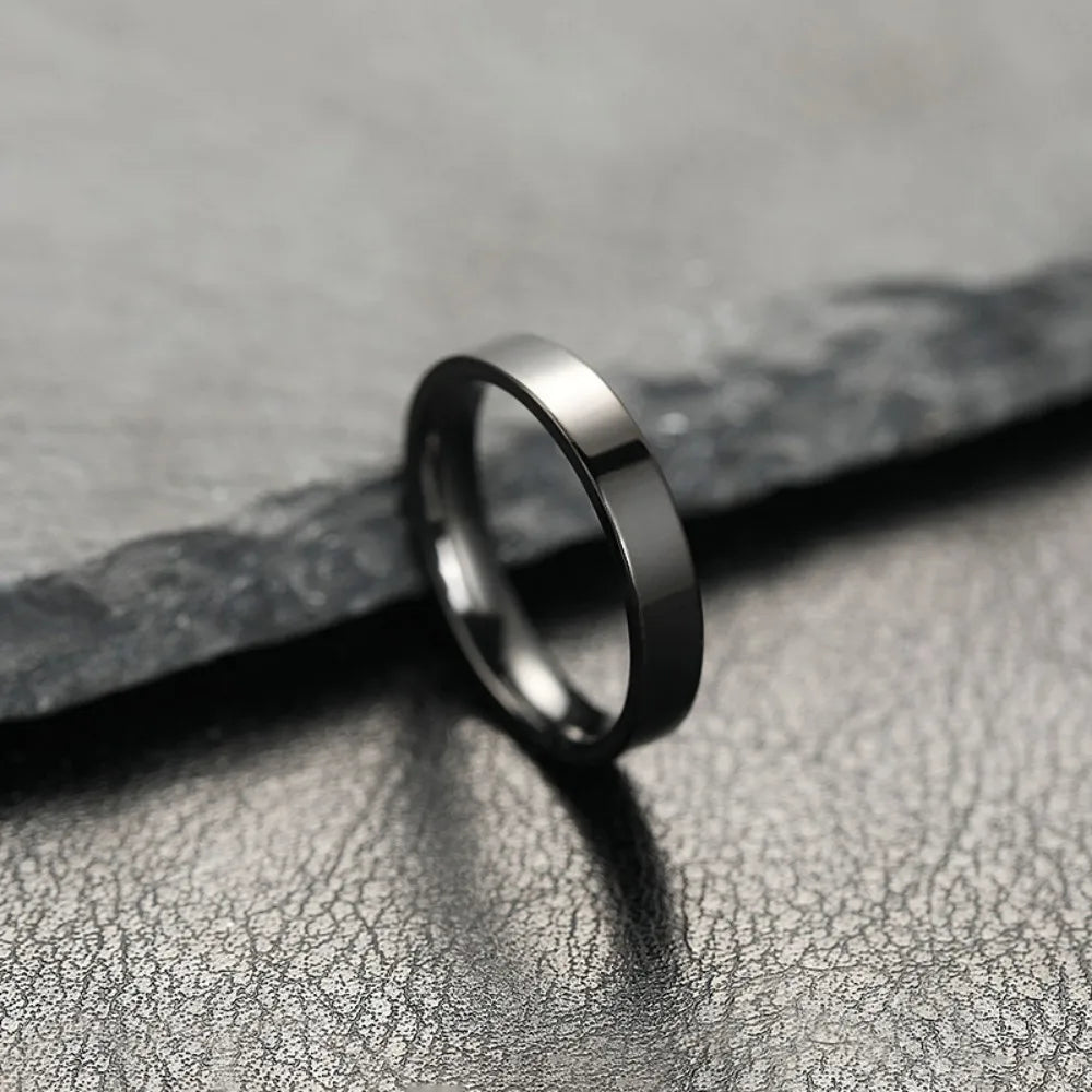 Fashion Charm Jewelry Ring for Men Women Stainless Steel Black Rings