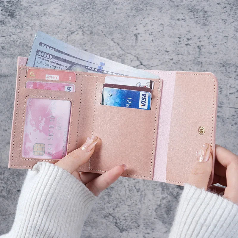 New Cute Wallets for Women Small Hasp Girl Credit Card Holder
