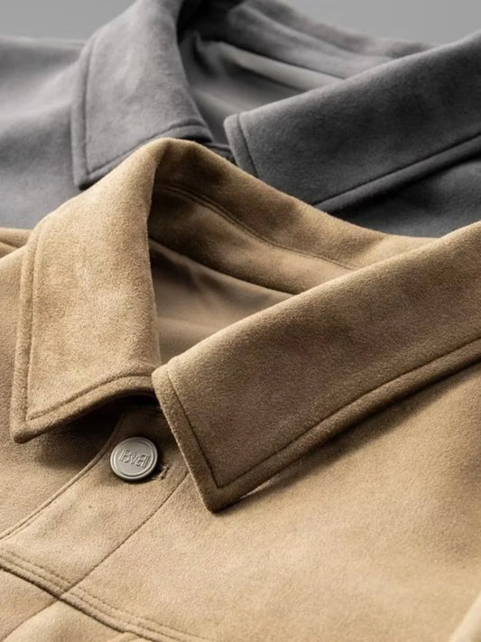 High-End Suede Jacket Men's  Casual Versatile  Workwear