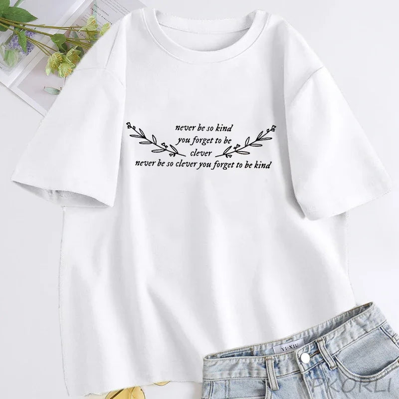 Women's  T Shirt  Cotton Short Sleeve  Streetwear