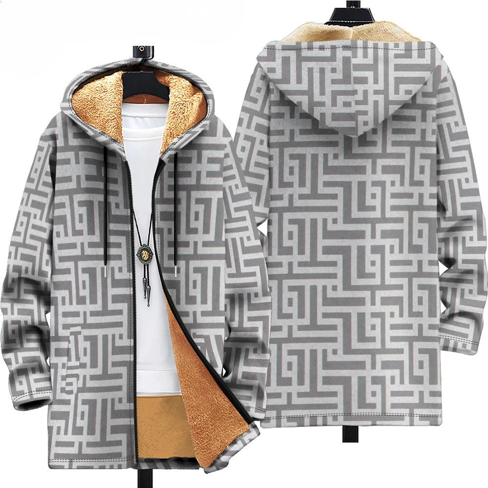 Men Cardigans Coats Retro Aztecs Printed